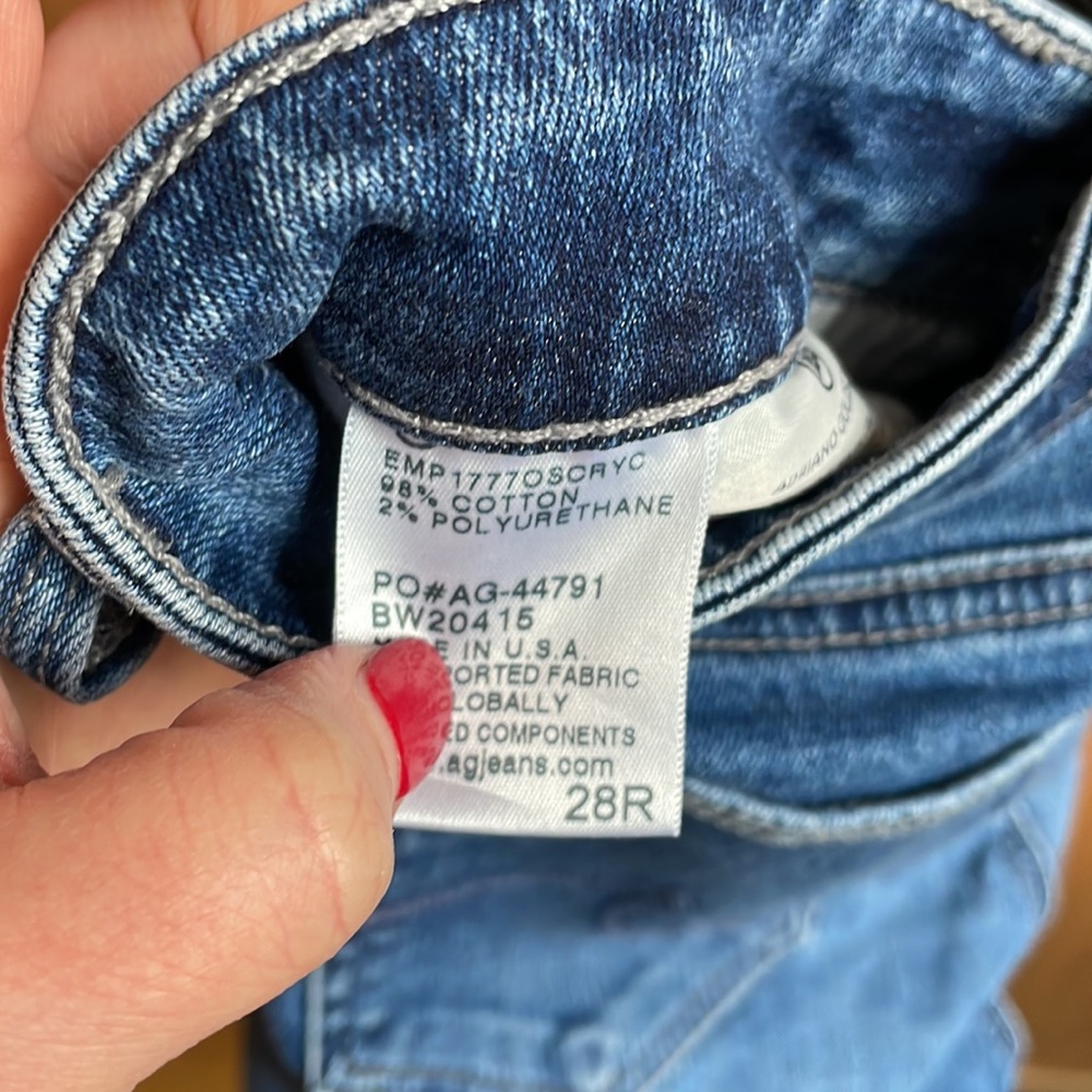 Farrah High rise skinny blue jeans with ankle slots in med blue wash - Picture 6 of 6